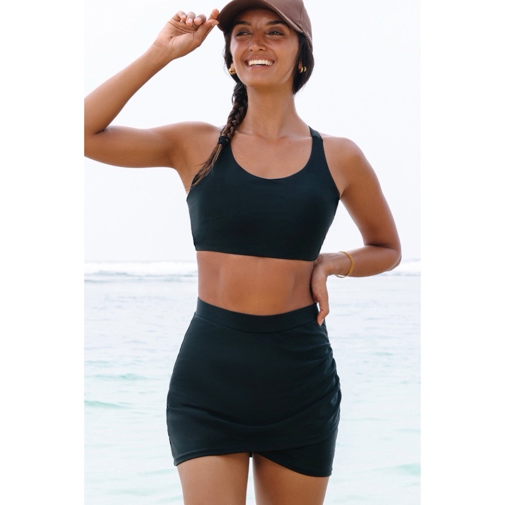 Black Two-Piece Swim Set